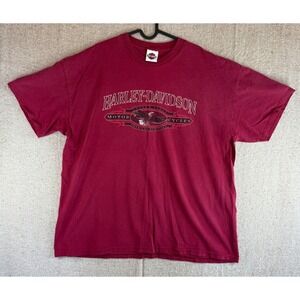 Mens Sz XXL Harley Davidson RED T Shirt HACIENDA HD SCOTTSDALE AZ